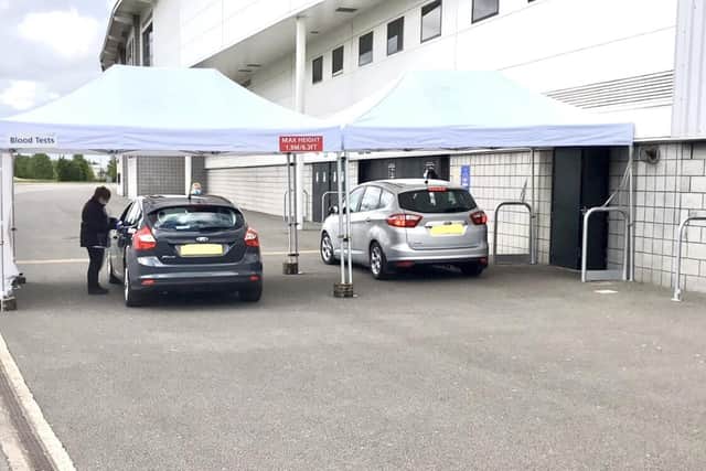 Gala Tent have supplied marquees for Covid blood-testing stations