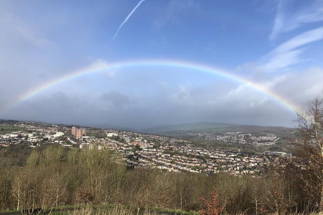 Rainbow over Stannington by Caroline Denby Hollis