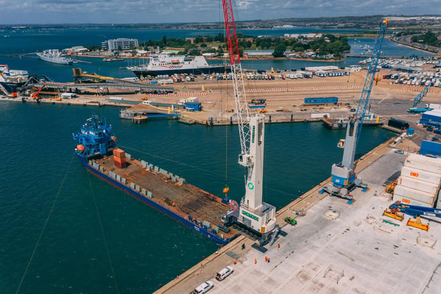 The arrival of a new 432-tonne mobile harbour crane is captured at Portico.
