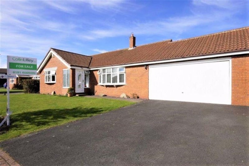 This three bed, detached bungalow is the most viewed Sunderland property on Zoopla with 1400 views over the last 30 days. It is located on Cleadon Lea and is on the market with Colin Lilley for £450,000.