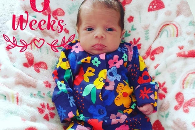 Baby Edie Florence was born six weeks early on April 1 to mum Collette Baker.