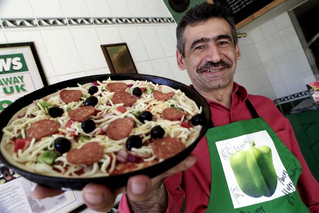 Award winning takeaway owner Parviz Hayati of Pizza Ireland, Warmsworth Road, Balby pictured in 2000
