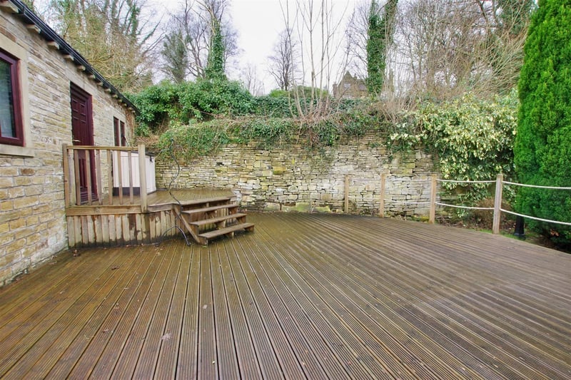 The large decking area is great for entertaining.
