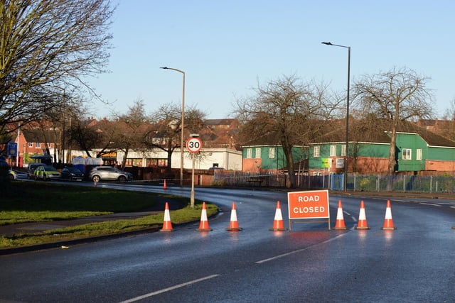 Police Cordon still in place after major incident on Wath Road, Mexborough. Picture: NDFP-12-01-21-MexboroughWathRd 5-NMSY