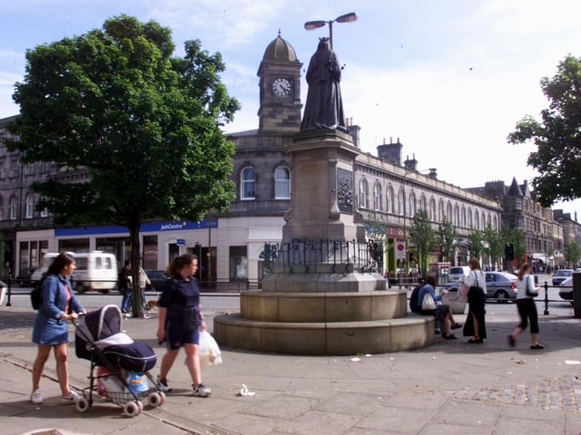 The foot of Leith Walk pictured on 29 June 2000 prior to the £4m facelift of the Newkirkgate shopping centre.