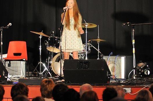 Manor College of Technology pupil Hannah Marram singing on stage as she takes part in the Rock For Ritchie testimonial evening of music. Remember this from 2011?