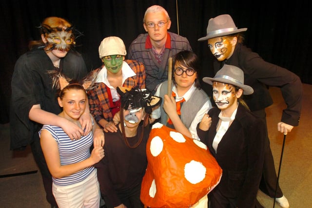 Pictured at the Sheffield Library Theatre, where the Ecclesfield school's end of year production of Wind inthe Willows dress rehearsal was held in 2008. Seen LtoR are Sian Davidson-Cowan, Jenny Wilson,  Rowena Eddison, Stephen Battey, Aaron Amos, Joe Boston, Becky Baines, and April Rockett.