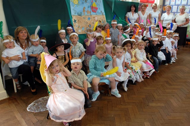 Youngsters and staff from the Bungalow Nursery raised money from a singalong 13 years ago. Were you in the picture?
