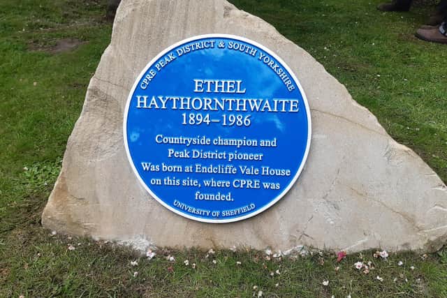 After a campaign run by The Star and Campaign to Protect Rural England, Ethel Haythornthwaite, who fought for our access to the Peak District and Sheffield's green belt finally has a blue plaque in her honour