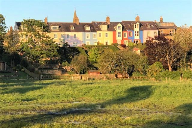 The pretty coloured houses on Lovaine Terrace in Alnmouth.
