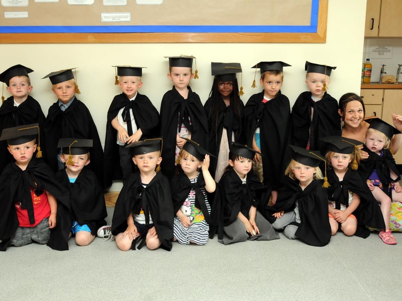 Biddick Hall and Whiteleas Children's Centre children graduate from nursery in this 2013 photo. Is there someone you know in the photo?