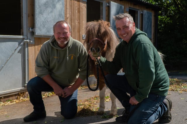 Rob and Dave Nicholson with the Shetland, Jon Bon Pony