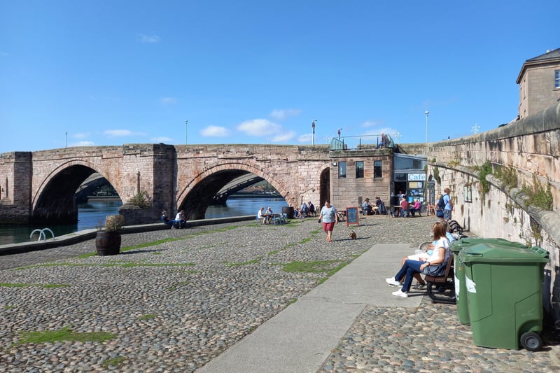 Berwick quayside was busy with people enjoying the sun and a bite to eat.