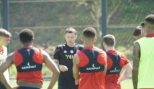 Sheffield United manager Paul Heckingbottom takes his squad to Scunthorpe this weekend. 
