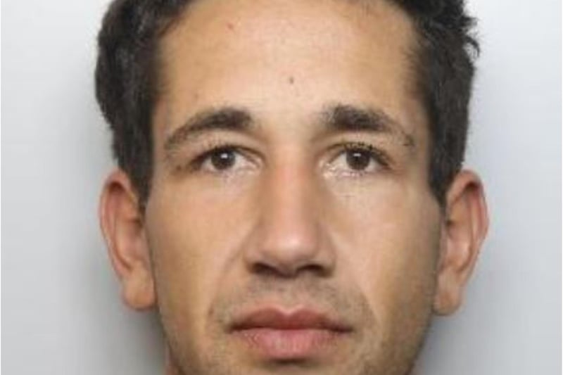 Erik Kareaka, 25, is wanted in connection with a series of burglaries and an assault. The burglaries were reported to have taken place in Sheffield last August and September and the assault took place in September. He has playing card tattoos on his hand and arms and a tattoo on the right side of his neck.