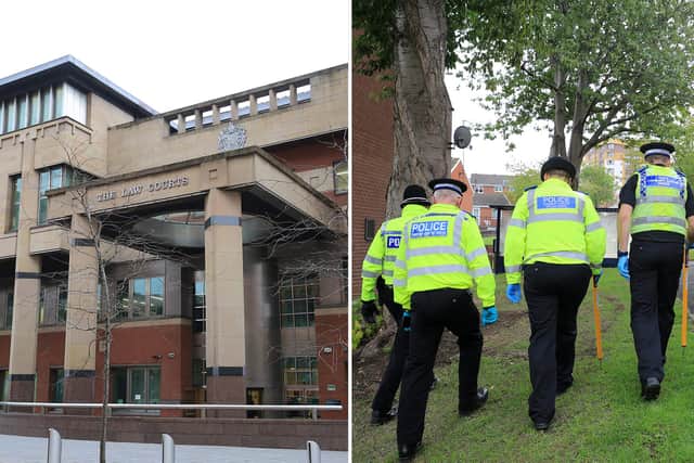 A teenager has been jailed at a Sheffield Magistrates' Court hearing after she coughed at police during the COVID-19 pandemic. The case was heard at the Sheffield Crown Court building, pictured.