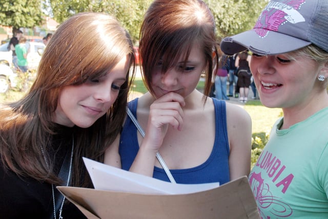 Pupils at Sherwood Hall school get their GCSE results in 2007