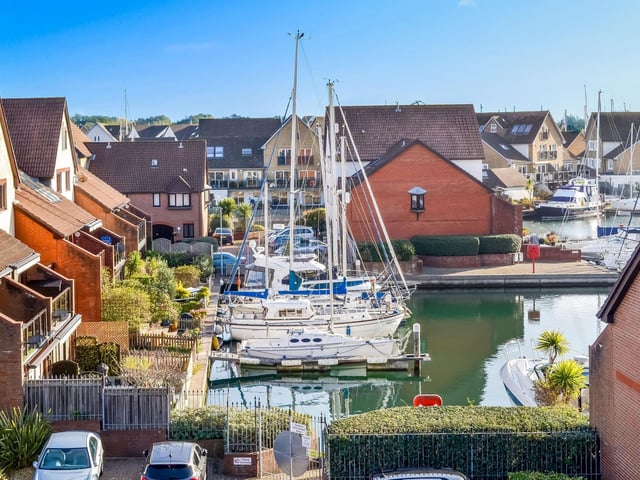 This four bedroom townhouse is on sale for £515,000 in Port Solent. It is listed by Fine and Country.