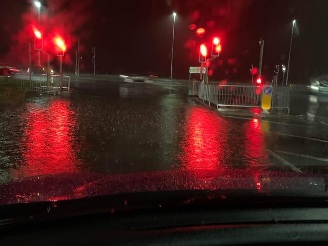 Another shot from late on Wednesday night at the Balfarg junction in Fife.