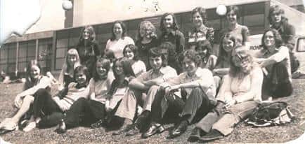 1972-73 group was taken on a sunny June day before they left for jobs up and down the country