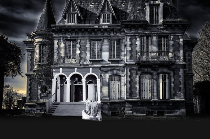 We've moved the entrance steps and doors of a popular pub to the front of a spooky mansion. Do you recognise them?