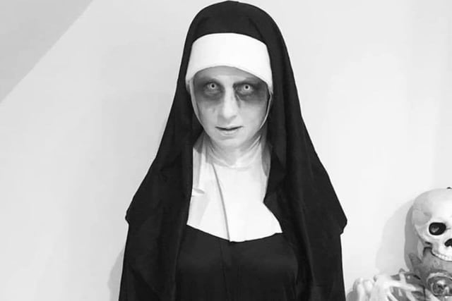 Jessica Pilgrim said: "I LOVE Halloween! I scared myself with this one - a Zombie Nun."