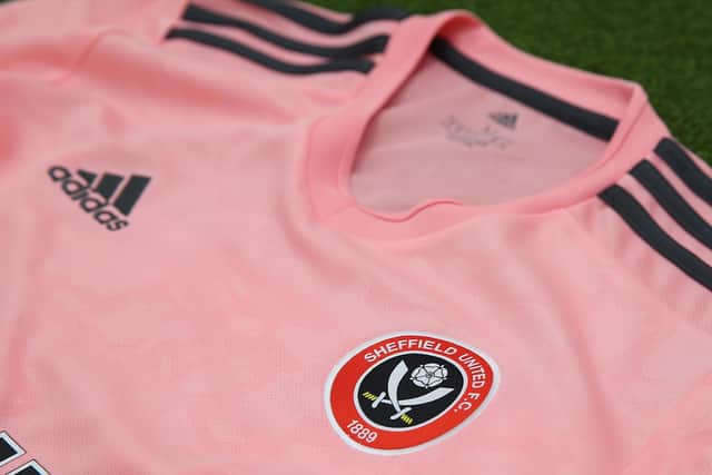 A close up of the new Sheffield United away shirt
