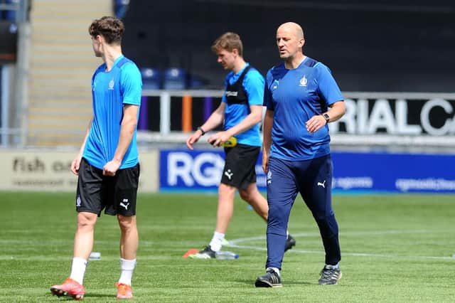 New Falkirk head coach Paul Sheerin took training for the first time last week