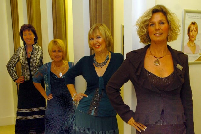 Modelling Wallis fashion in 2005 were  l/r: Josie Roebuck, Wendy Leng, Pauline Morgan and Janet Wytak