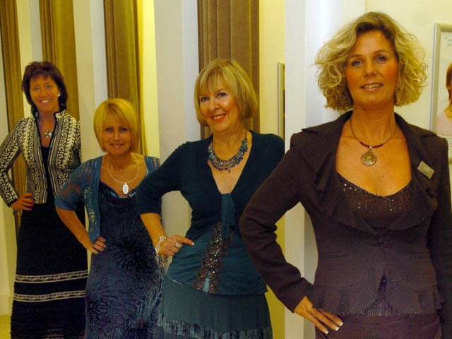 Modelling Wallis fashion in 2005 were l/r: Josie Roebuck, Wendy Leng, Pauline Morgan and Janet Wytak