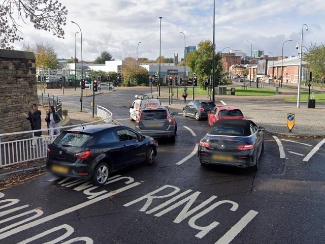 Your only option on Granville Road is turn turn left on to Queens Road - every other exit on that roundabout will cost you money.