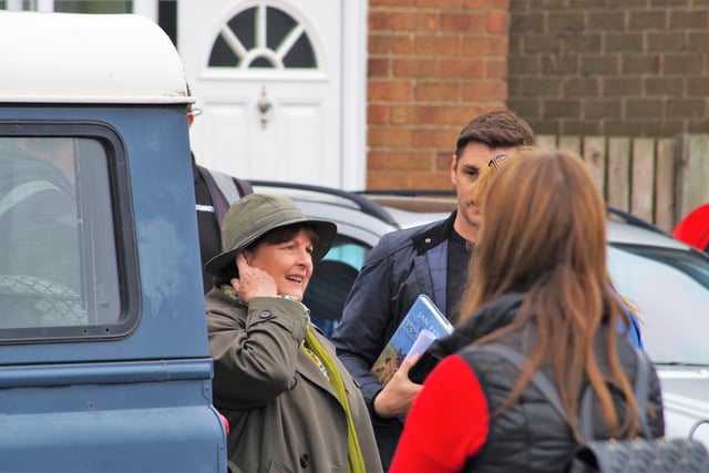 Brenda Blethyn on set during filming for 'Vera' in Blyth.