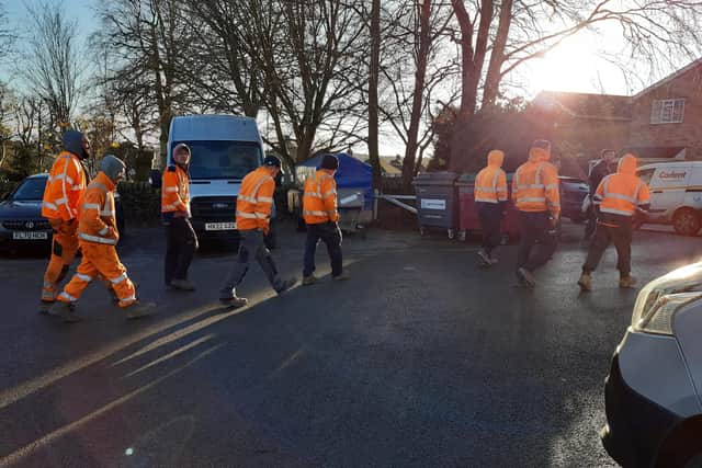 Gas workers have flooded into the village.