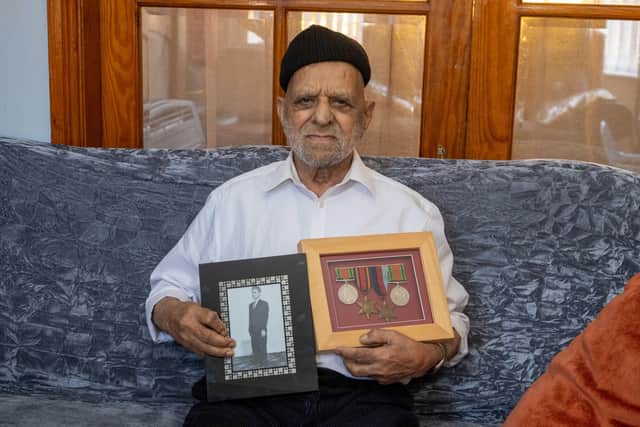 Former Sheffield steelworker Haji Ghulam Mohammed celebrates his 109th birthday on Friday, December 8