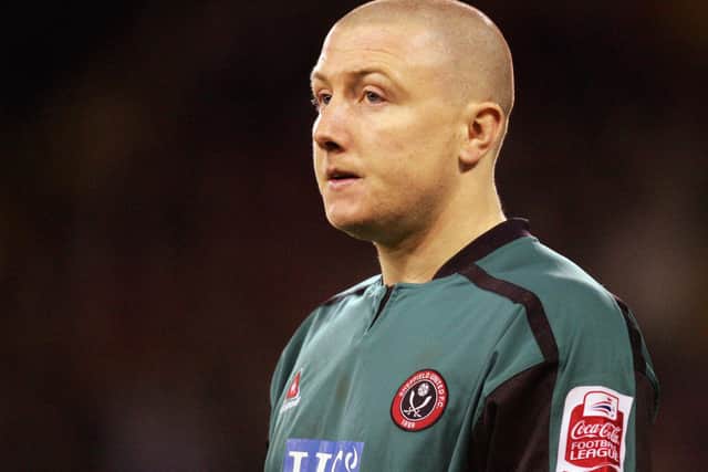Paddy Kenny of Sheffield United in action against Reading at Bramall Lane on February 14, 2006 (Photo by Ross Kinnaird/Getty Images)