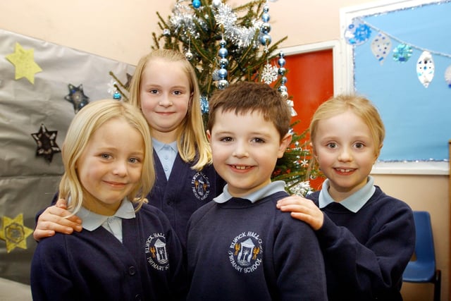 They are all smiles at Elwick Hall School after their 100 per cent attendance record in 2004.