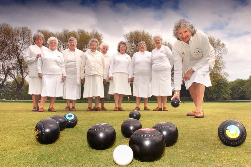 Members of the Thompson Park ladies bowling team in 2005. Are you in the picture?