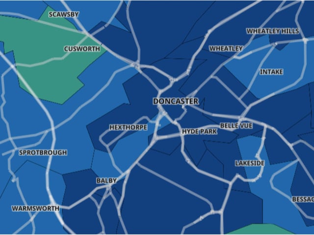 Doncaster's coronavirus infection rates.
