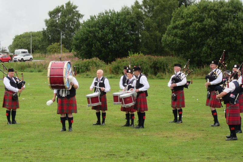 East Kilbride band members performed for the crowds, following the procession and crowning ceremony.