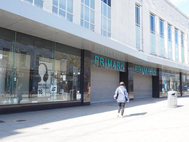 Primark shuts its doors on March 23, hours before lockdown was announced.