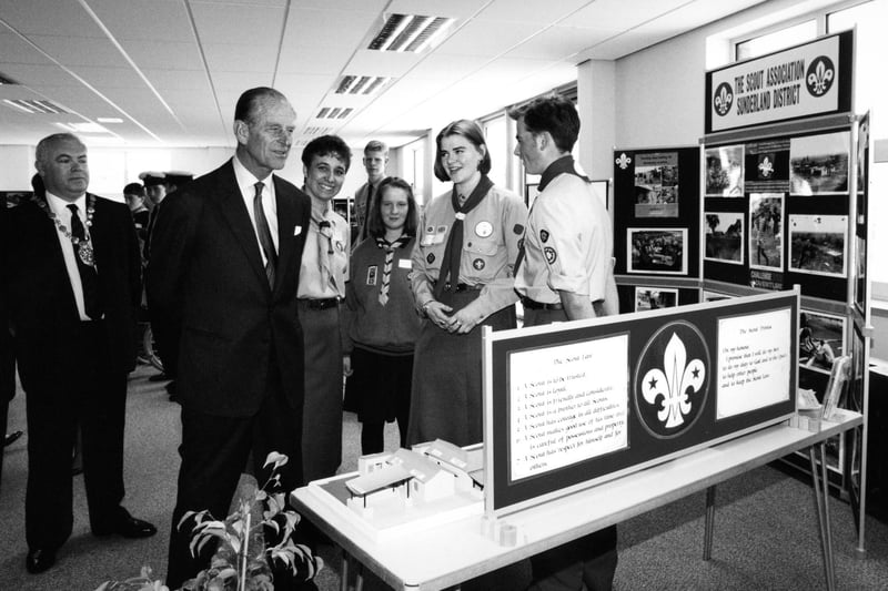 Prince Philip on a visit to Sunderland in 1993.