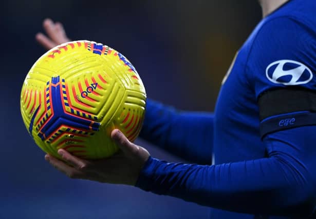 Premier League match ball. (Photo by Shaun Botterill/Getty Images)