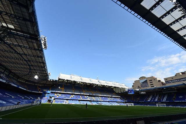Stamford Bridge capacity: 40,834 - One metre adjusted capacity, lower limit: 10,690