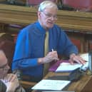 Sheffield city centre residents' association leader Peter Sephton objects at a city council meeting to plans for late-night opening by new West One Plaza karaoke bar Soho