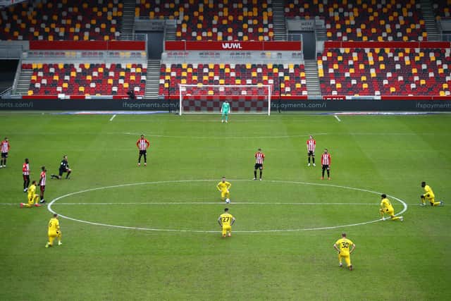 Brentford will not be taking a knee before facing Sheffield Wednesday. (Photo by Bryn Lennon/Getty Images)