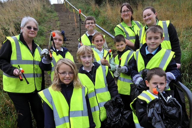 Staff from Asda teamed up with pupils from Ryhope Junior School to go litter-picking across the King George V recreational playing fields. Remember this from seven years ago?