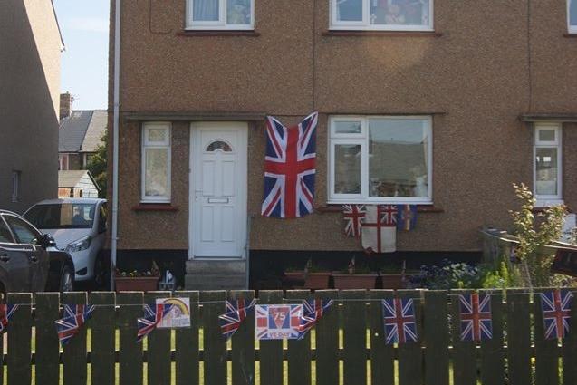 Peter Cannon also put up Union Jack flags to mark VE Day.