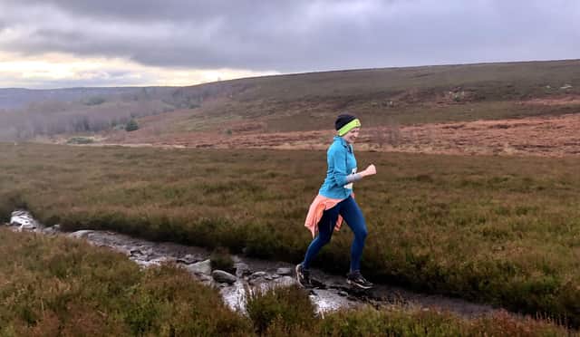Runner at the January Redmires Steel City Trail 10 by David Bocking