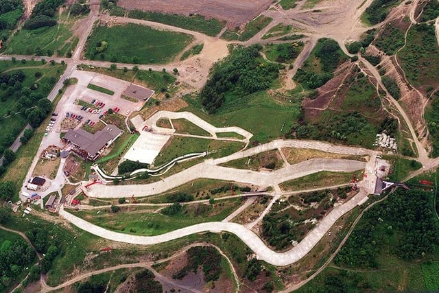 Sheffield's Ski village seen from the air in June 1996