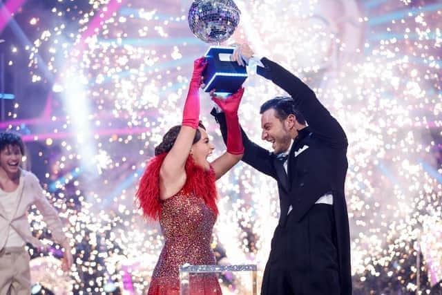 Ellie and Vito won the glitterball trophy for Strictly Come Dancing 2023